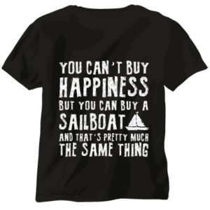 T-Shirt Happiness and sailboat
